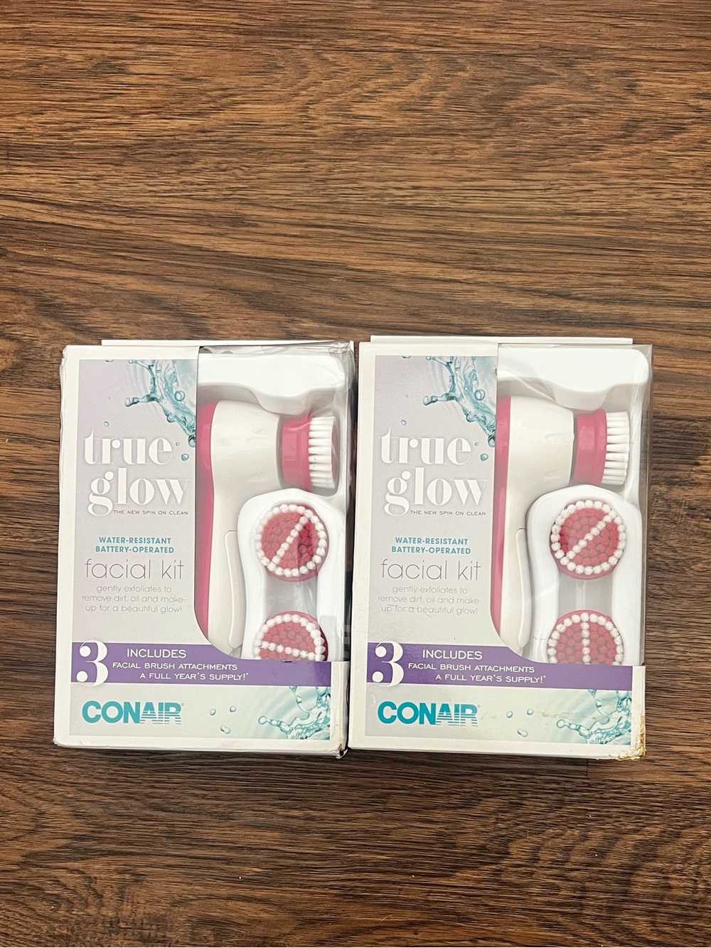 Facial Cleansing Brush Kit - White with Pink Accents
